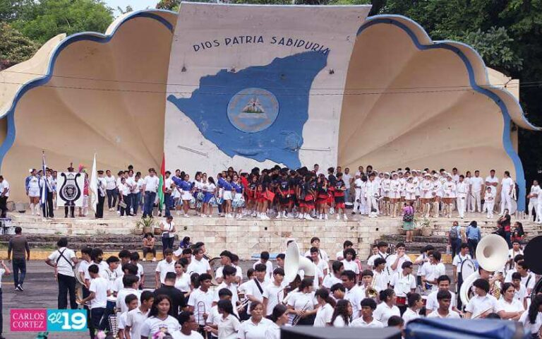 Managua celebra la independencia y la Batalla de San Jacinto con música y gimnasia