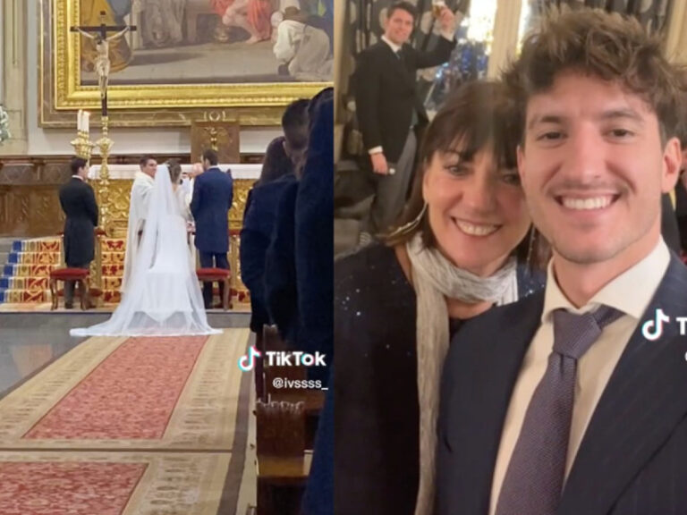 Se equivocó de boda y finge ser invitado