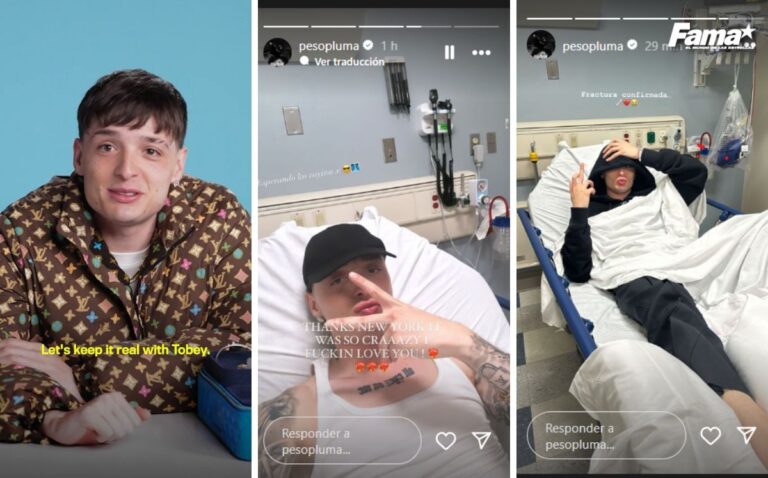 Peso Pluma en la cama de un hospital y mira del Porque…