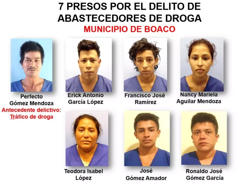Ponen tras las rejas 10 sujetos en Boaco