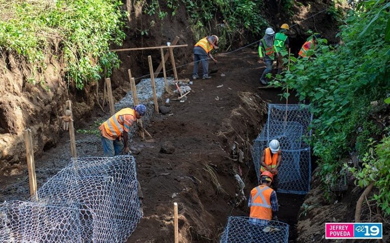 Así avanza la estabilización de cauce en el barrio Santa Catalina