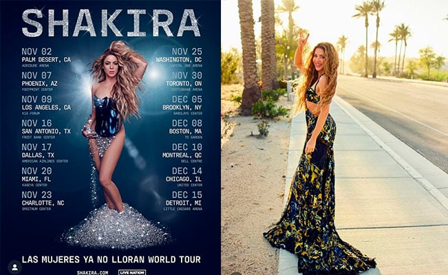 Shakira anuncia sus fechas de conciertos en EEUU