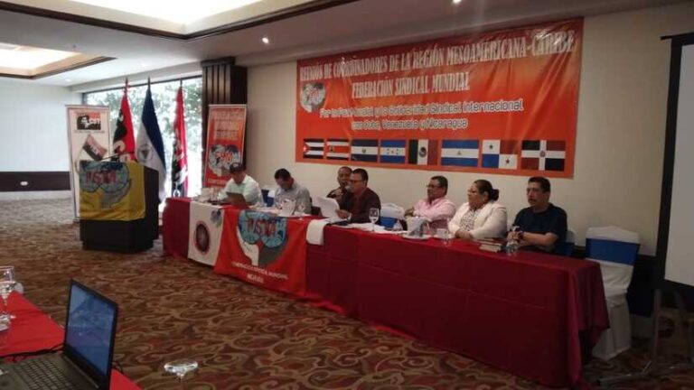 Concluye encuentro Mesoamericano de Centrales Sindicales Progresistas