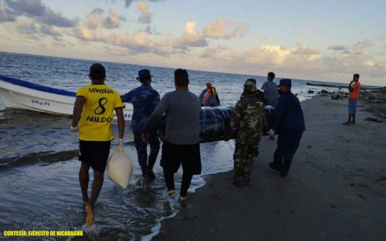 Ejército de Nicaragua realizó búsqueda, salvamento y rescate en el Caribe Sur