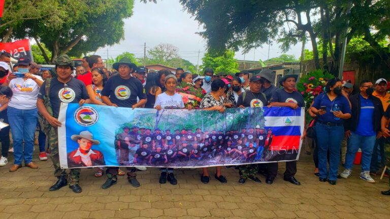 Militantes rinden homenaje a Marcos Gutiérrez y Guillermo Méndez en Jinotepe