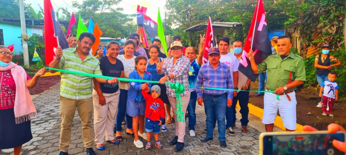 Inauguran nueva calle adoquinada en San Marcos, Carazo.