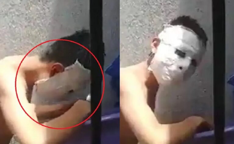 Elabora máscara de yeso de tarea y amenaza con demandar a la maestra