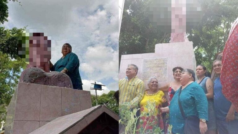 Construyen estatua de pene sobre tumba de una mujer