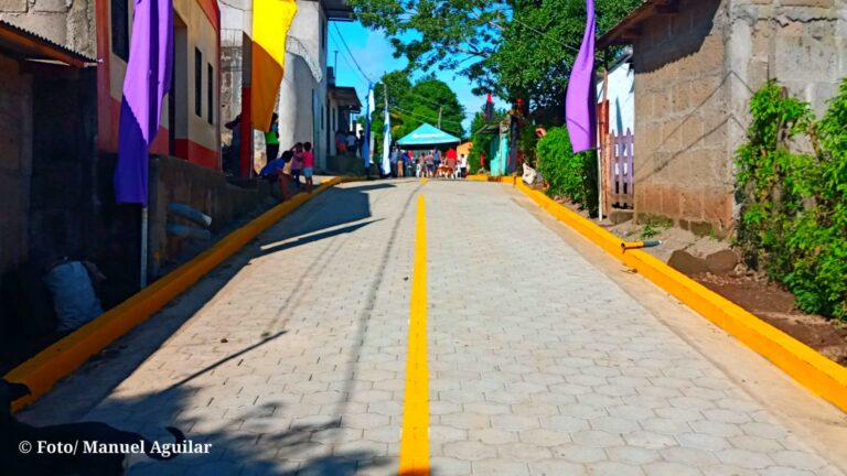 Inauguran mejoramiento de calles en Diriamba
