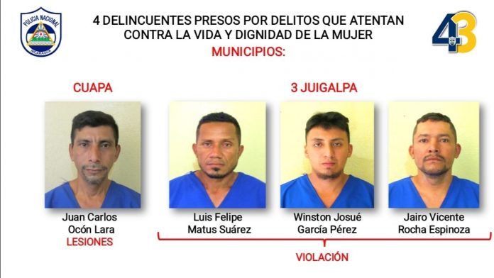 Ponen tras las rejas a 4 sujetos por atentar contra las mujeres
