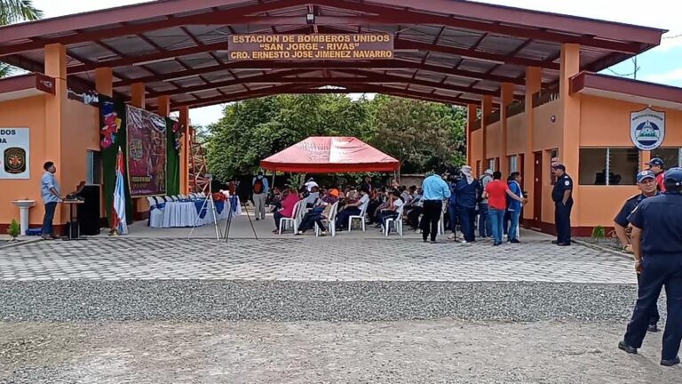 Inauguran estación en bomberos en San Jorge, Rivas