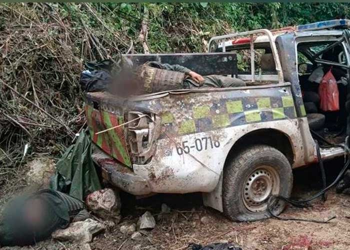 Asesinan a ocho policías en una emboscada en Colombia