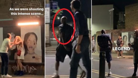 Defiende a una mujer y descubre que es la grabación de una película