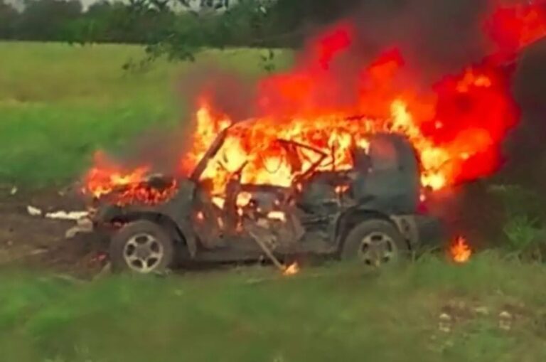 Nicaragüense fallece calcinado en el interior de un vehículo