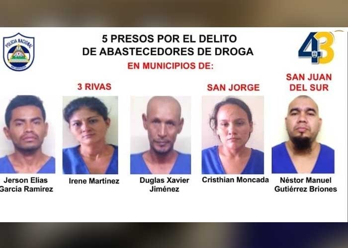 Detienen a 21 sujetos en Rivas