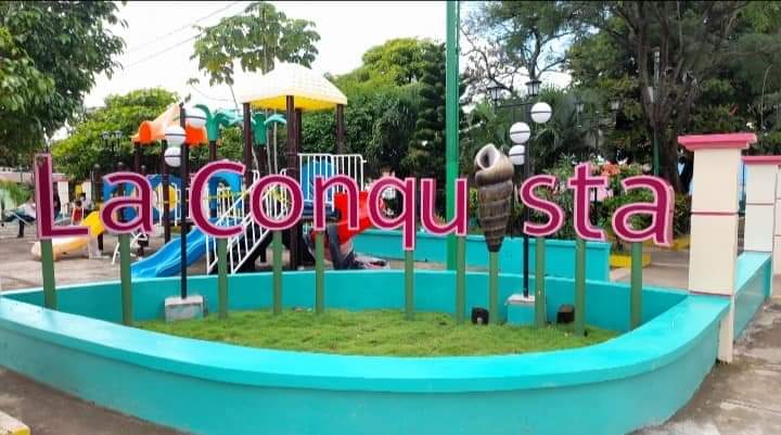 Inauguran primera etapa de embellecimiento del Parque Central en La  Conquista