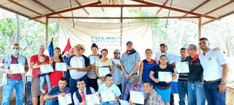 INATEC certifica a protagonistas de Escuelas Técnicas de Campos en Diriamba