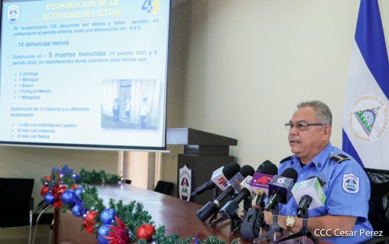 Policía Nacional reporta disminución de robos y de accidentes