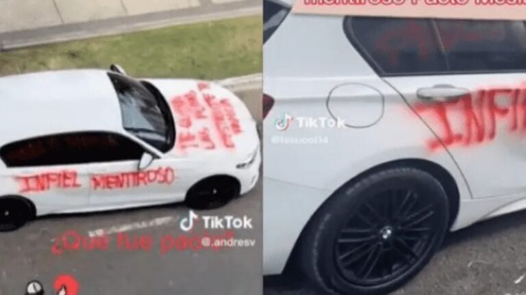 Raya el carro de su pareja por infiel