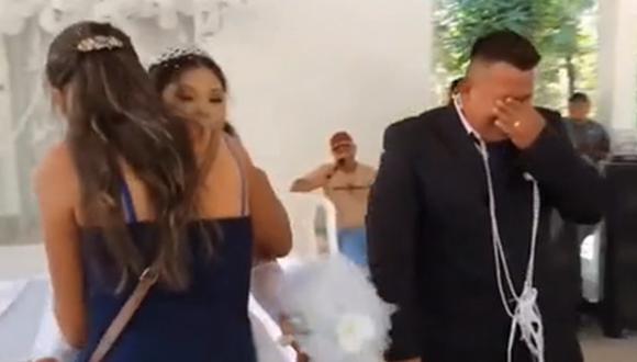 Novio no para de llorar al ver a su ex el día de su boda