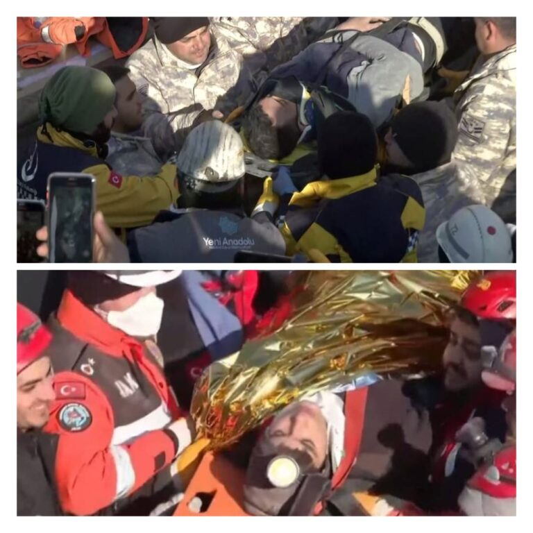 Rescatan a dos jóvenes tras nueve días del terremoto en Turquía