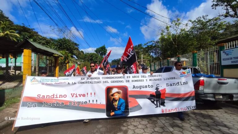 Conmemoran el 89 aniversario del paso a la inmortalidad del General Sandino en Bonanza