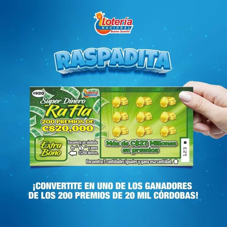 Sale a la venta nueva raspadita “Súper Dinero Raflá”