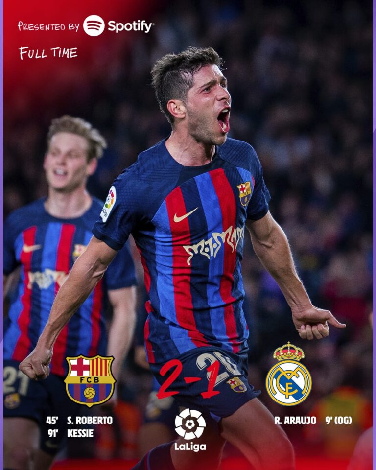 Barcelona gana el Clásico y sentencia la Liga