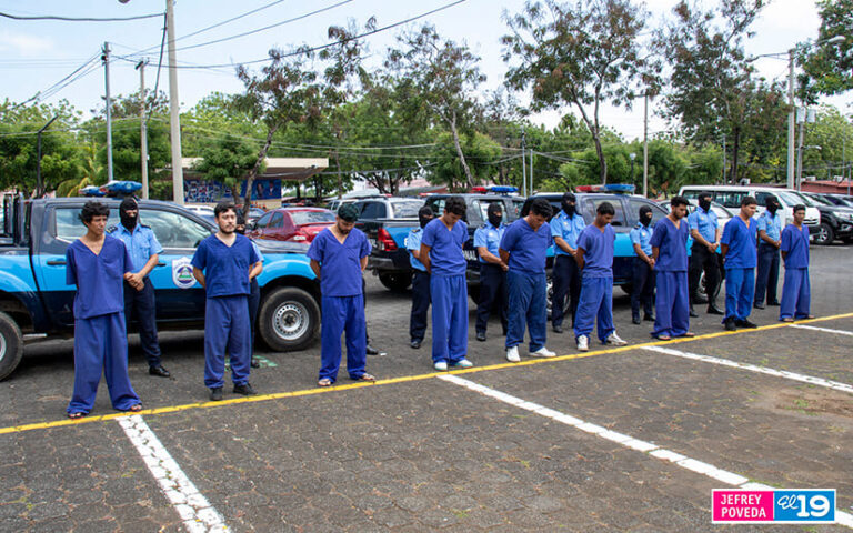 Ponen tras las rejas a 37 sujetos en Nicaragua