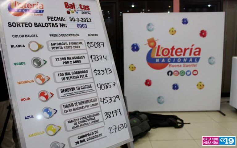 Realizan tercer sorteo del juego Balotas