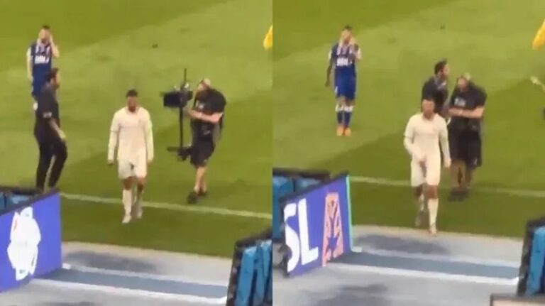 Cristiano Ronaldo está en problemas por tocarse los genitales