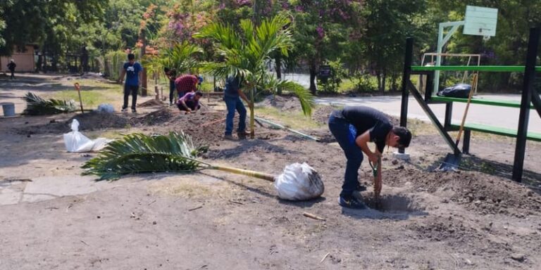 Estudiantes de centro tecnológico en Matagalpa siembran plantas de distintas especies