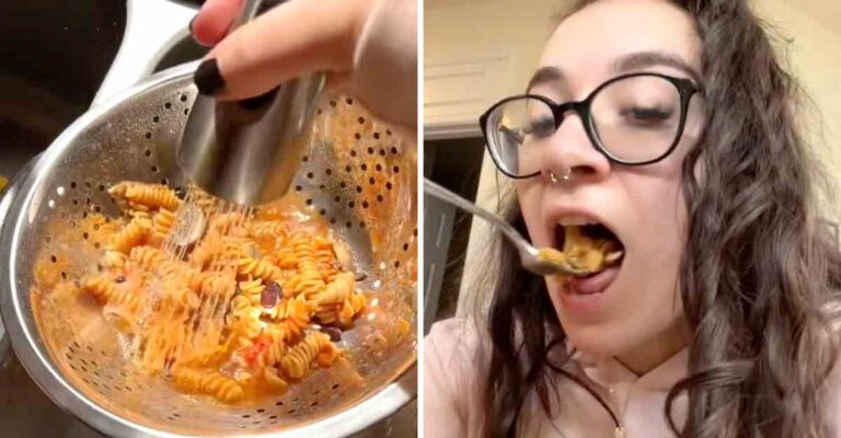 Mujer vegana lava sobras de comida de sus hijos para prepararse su comida