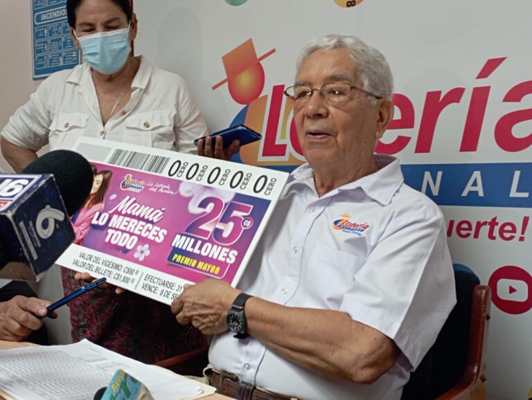 Premio mayor para mamá de Lotería Nacional pasa a 29 millones de córdobas