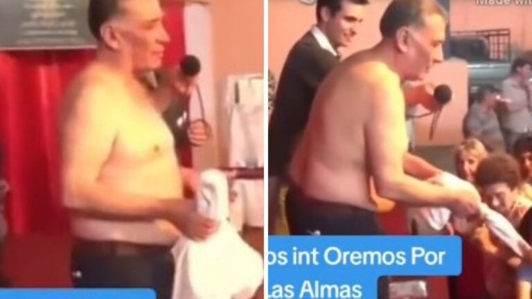 Pastor se quita la camisa para “unción” de las mujeres