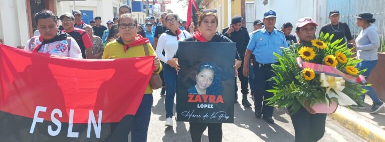 Rinden homenaje a la heroína de la paz “Zaira Julissa López”
