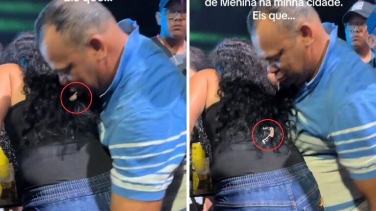 Se le cae la dentadura mientras besaba a una mujer