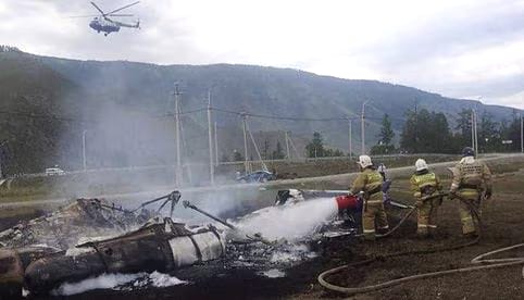 Fallecen 6 personas tras estrellarse un helicóptero en Siberia