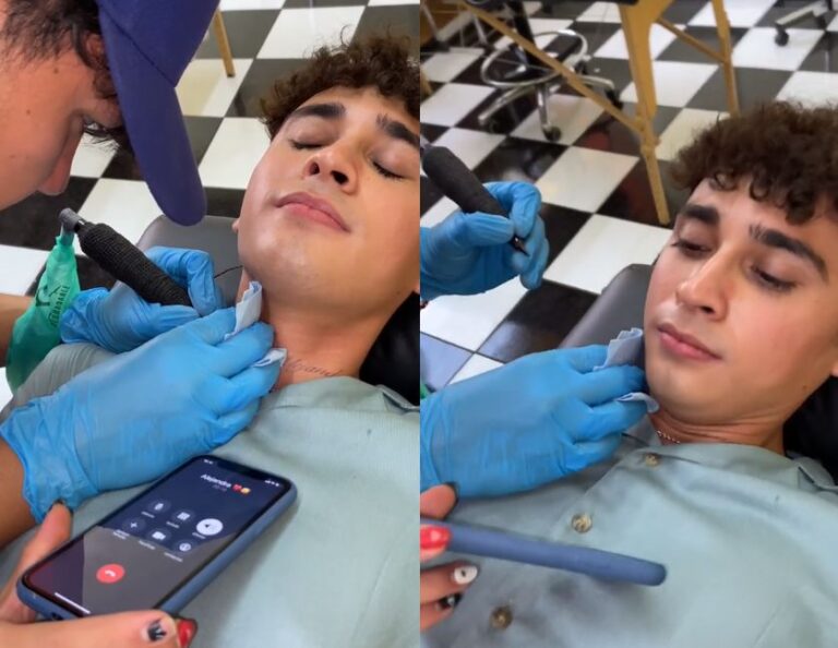 Se tatuaba el nombre de su novia, cuando ésta lo llamó para cortarlo