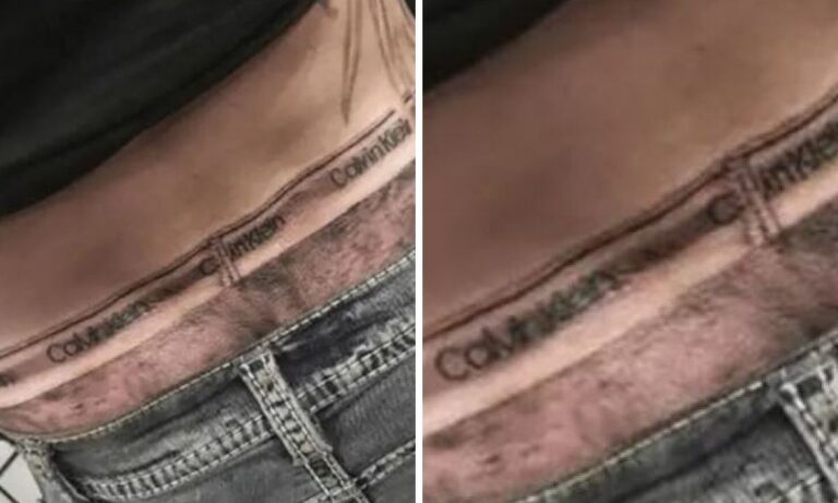 Se tatúa calzoncillos Calvin Klein para traer siempre ropa de marca