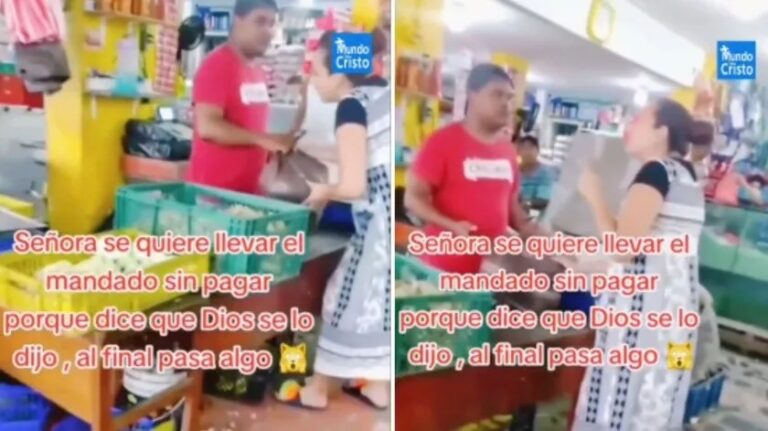 Mujer se niega a pagar en supermercado porque Dios se lo autorizó