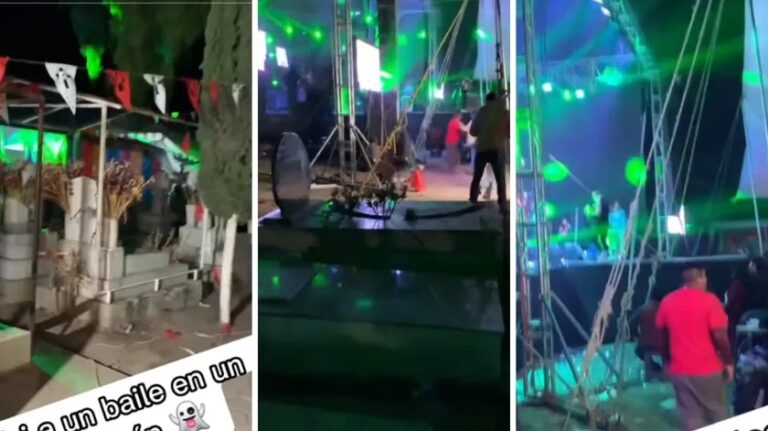 Realizan una fiesta en un panteón de Puebla