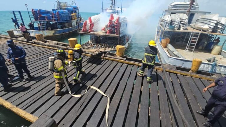 Realizan Ejercicio de Protección Portuario en el Muelle de Bilwi