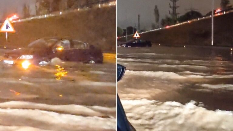 Fuerte tormenta en Madrid provoca inundaciones