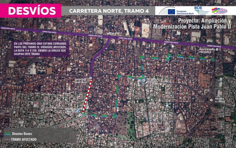 Conozca los nuevos desvios de las rutas 114 y 120