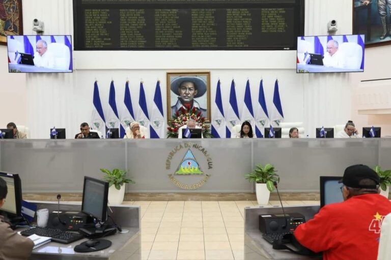 Parlamento de Nicaragua aprueba declaración ante conflicto Israel-Palestina