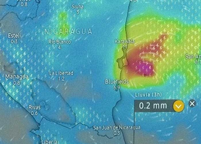 Baja presión generará mucha lluvia en Nicaragua