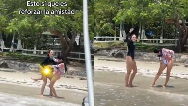 Orina a su amiga para aliviar el dolor por la picadura de un animal marino