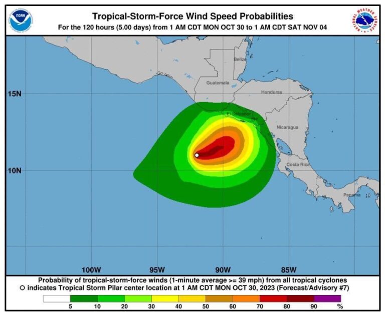 Pronostican abundantes lluvias para la región del Pacífico de Nicaragua