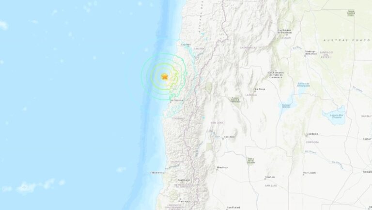 Sismo de magnitud 6,6 sacude las costas de Chile